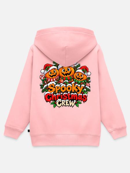 Spooky Christmas Crew - Kinder Premium Organic Zip Hoodie - Rosa