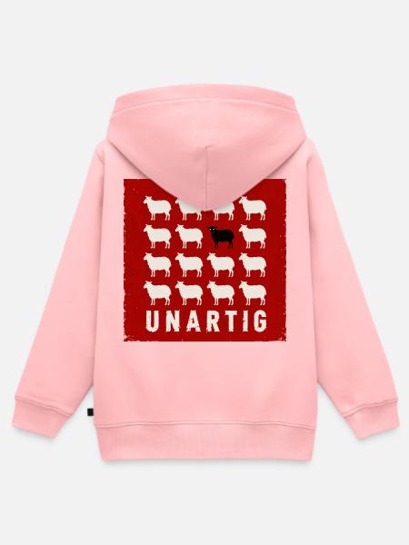 Unartig - Kinder Premium Organic Zip Hoodie - Rosa