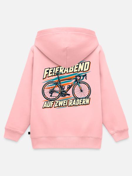 Rennrad Feierabend - Kinder Premium Organic Zip Hoodie - Rosa
