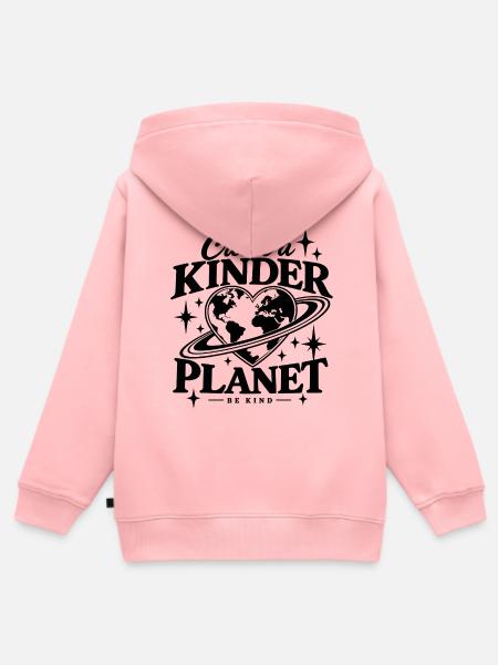 Create A Kinder Planet - Kinder Premium Organic Zip Hoodie - Rosa