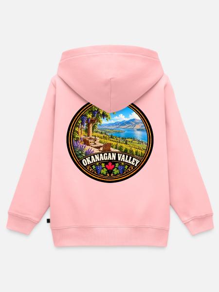 Okanagan Valley Kanada Landschaft Urlaub - Kinder Premium Organic Zip Hoodie - Rosa