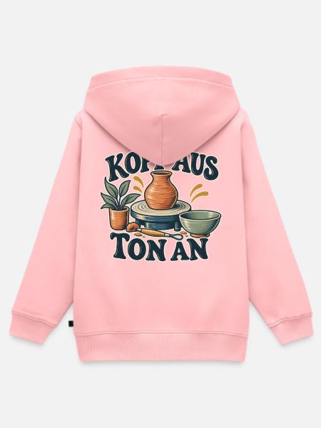 Kopf Aus Ton An - Kinder Premium Organic Zip Hoodie - Rosa