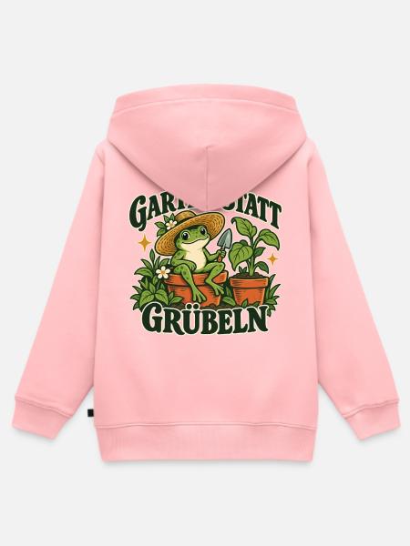 Garten Statt Grübeln - Kinder Premium Organic Zip Hoodie - Rosa