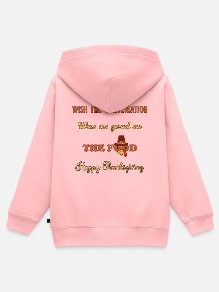 Frohes Erntedankfest - Kinder Premium Organic Zip Hoodie - Rosa