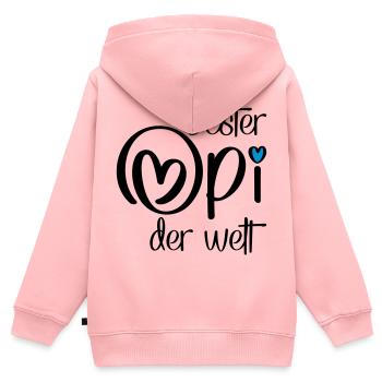 Geschenke für Opi - Kinder Premium Organic Zip Hoodie - Rosa - Hinten - AI Model Kid Female (0cm)