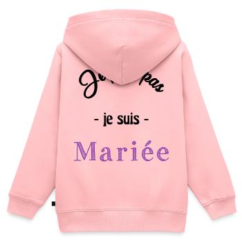 MARIEE. FUTURE MARIEE - Sweat Premium à capuche zippé enfant bio - rose - Dos - AI Model Kid Female (0cm)