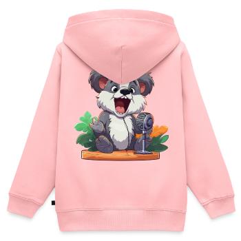 KoaKoala Karaoke auf Bühne - Kinder Premium Organic Zip Hoodie - Rosa - Hinten - AI Model Kid Female (0cm)