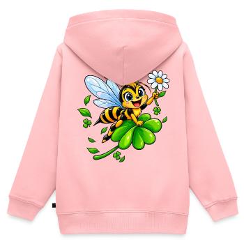 Lustige Wespe - Kinder Premium Organic Zip Hoodie - Rosa - Hinten - AI Model Kid Female (0cm)