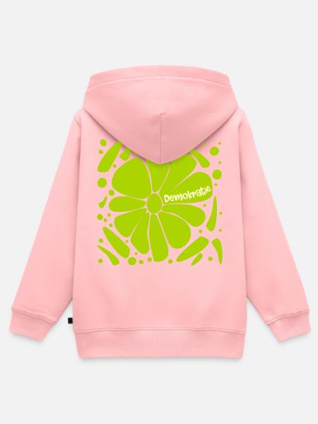 Blumen Demokratie - Kinder Premium Organic Zip Hoodie - Rosa