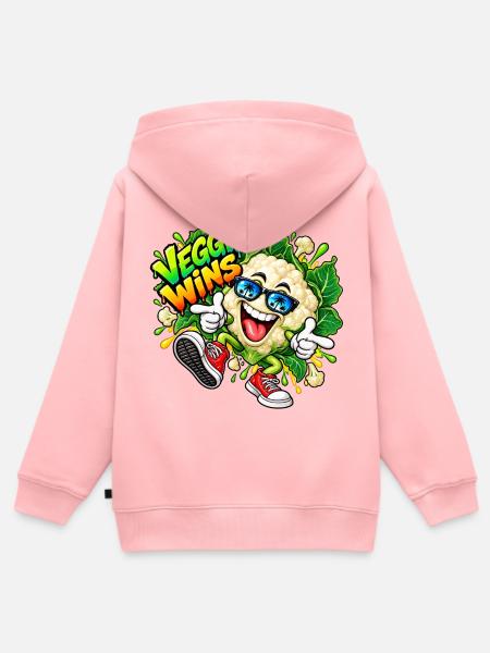 Cooler Blumenkohl - Kinder Premium Organic Zip Hoodie - Rosa