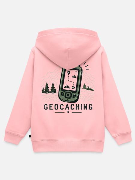 Geocaching GPS-Abenteuer - Kinder Premium Organic Zip Hoodie - Rosa
