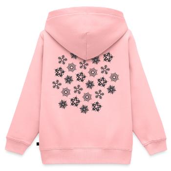 Schneeflocken Schnee Muster Schneekristalle Winter - Kinder Premium Organic Zip Hoodie - Rosa - Hinten - AI Model Kid Female (0cm)