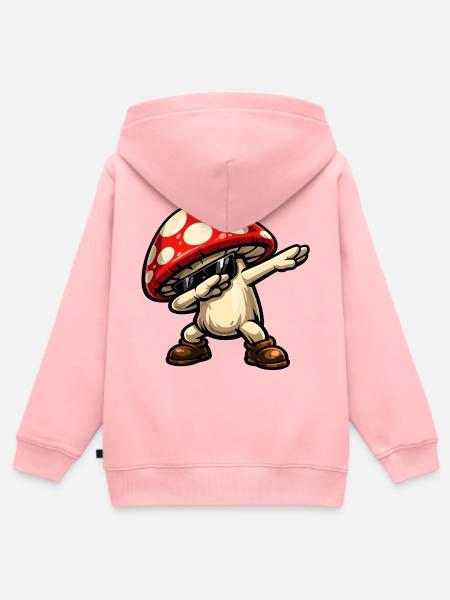 Dabbing Pilz - Kinder Premium Organic Zip Hoodie - Rosa