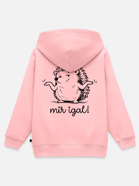 Igel - mir igal - Kinder Premium Organic Zip Hoodie - Rosa