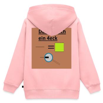 Geometrisches Rätsel Quadrat - Kinder Premium Organic Zip Hoodie - Rosa - Hinten - AI Model Kid Female (0cm)