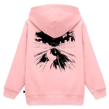 Bowling - Kinder Premium Organic Zip Hoodie - Rosa - Hinten - AI Model Kid Female (0cm)