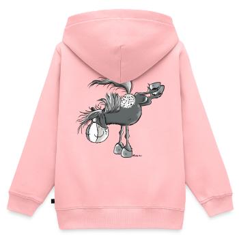 Witziger Appaloosa - Westernpferd - Kinder Premium Organic Zip Hoodie - Rosa - Hinten - AI Model Kid Female (0cm)