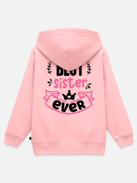 Beste Schwester aller Zeiten - Kinder Premium Organic Zip Hoodie - Rosa