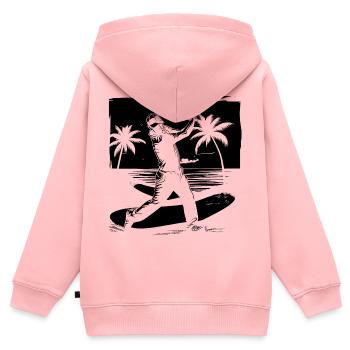 Golf - Kinder Premium Organic Zip Hoodie - Rosa - Hinten - AI Model Kid Female (0cm)