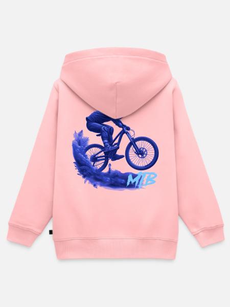 MTB Bike - Kinder Premium Organic Zip Hoodie - Rosa