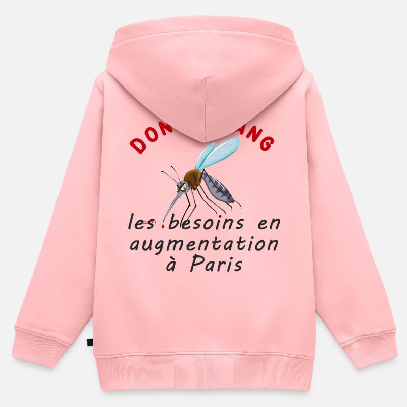 Don_de_sang_les_besoins_en_augmentation_a_Paris - Sweat Premium à capuche zippé enfant bio - rose