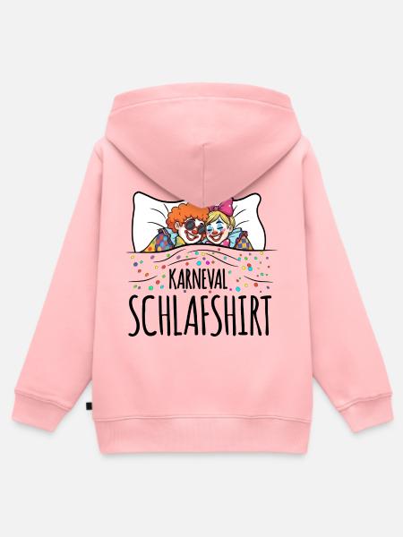 Fasching Schlafshirt - Kinder Premium Organic Zip Hoodie - Rosa