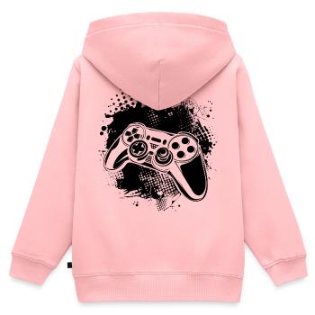 Game Controller - Kinder Premium Organic Zip Hoodie - Rosa - Hinten - AI Model Kid Female (0cm)
