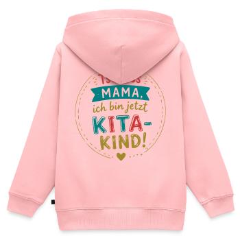 Tschüss Mama, ich bin Kita-Kind - Kinder Premium Organic Zip Hoodie - Rosa - Hinten - AI Model Kid Female (0cm)