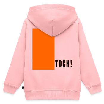 DENNOCH - Kinder Premium Organic Zip Hoodie - Rosa - Hinten - AI Model Kid Female (0cm)