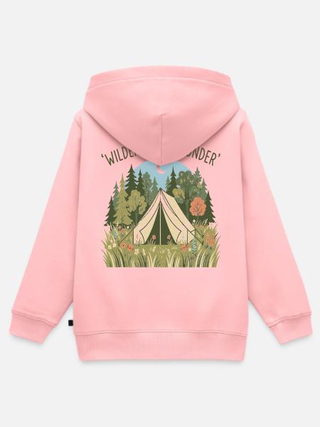 Wilderness & Wonder Zeltidylle im Wald - Kinder Premium Organic Zip Hoodie - Rosa