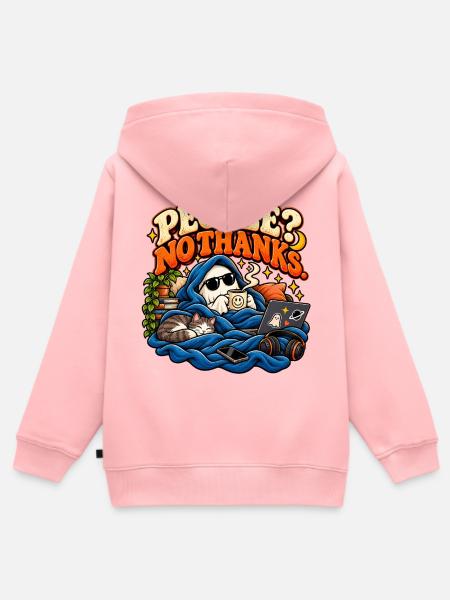 Leute? Nein, danke. | Lustiger Introvertierter - Kinder Premium Organic Zip Hoodie - Rosa