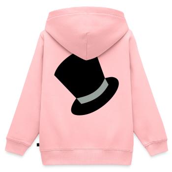 zylinder - Kinder Premium Organic Zip Hoodie - Rosa - Hinten - AI Model Kid Female (0cm)