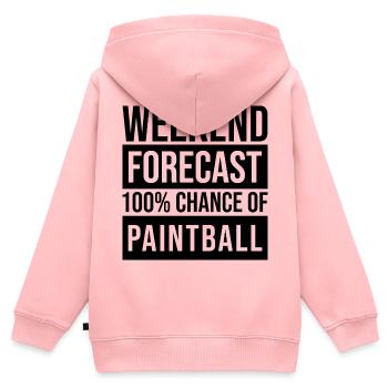 Paintball Paintball Paintball - Kinder Premium Organic Zip Hoodie - Rosa - Hinten - AI Model Kid Female (0cm)