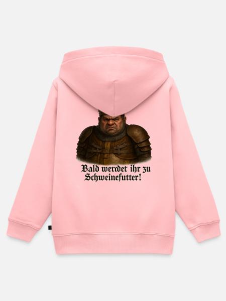 Stronghold Crusader – Das Schwein - Kinder Premium Organic Zip Hoodie - Rosa