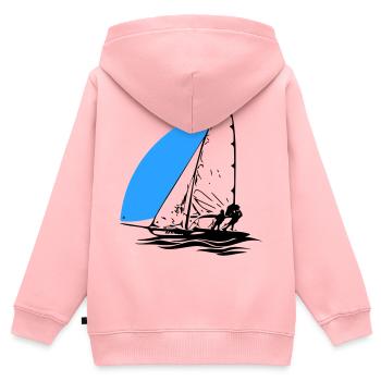 49er Dériveur à voile Régate de voilier Voile Sports de voile - Sweat Premium à capuche zippé enfant bio - rose - Dos - AI Model Kid Female (0cm)