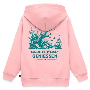 Unterwasserkunst: Gestalten und Genießen - Kinder Premium Organic Zip Hoodie - Rosa - Hinten - AI Model Kid Female (0cm)