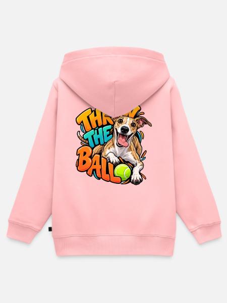 Whippet - Kinder Premium Organic Zip Hoodie - Rosa