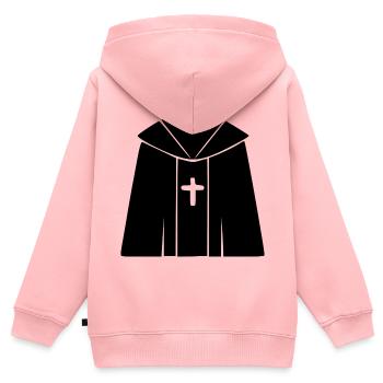 Priester Pfarrer Theologie Geschenk Christentum  - Kinder Premium Organic Zip Hoodie - Rosa - Hinten - AI Model Kid Female (0cm)