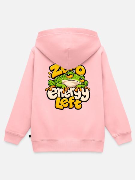Frosch - Kinder Premium Organic Zip Hoodie - Rosa