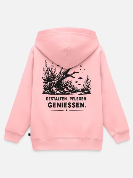 Unterwasser-Wald Fische - Kinder Premium Organic Zip Hoodie - Rosa