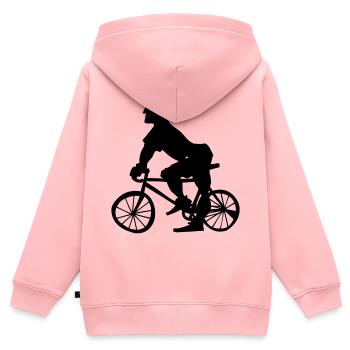 Fahrrad Polizei / Fahrrad Macho - Kinder Premium Organic Zip Hoodie - Rosa - Hinten - AI Model Kid Female (0cm)