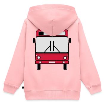 Busfahrer Bus Omnibus Schulbus Bus , Stadtbus (25) - Kinder Premium Organic Zip Hoodie - Rosa - Hinten - AI Model Kid Female (0cm)