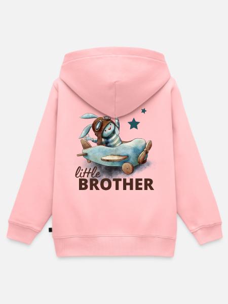 Kleiner Bruder - Kinder Premium Organic Zip Hoodie - Rosa