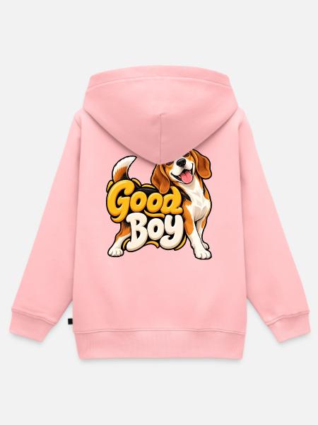 Beagle - Kinder Premium Organic Zip Hoodie - Rosa