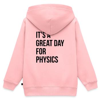 Physique physique Physique - Sweat Premium à capuche zippé enfant bio - rose - Dos - AI Model Kid Female (0cm)