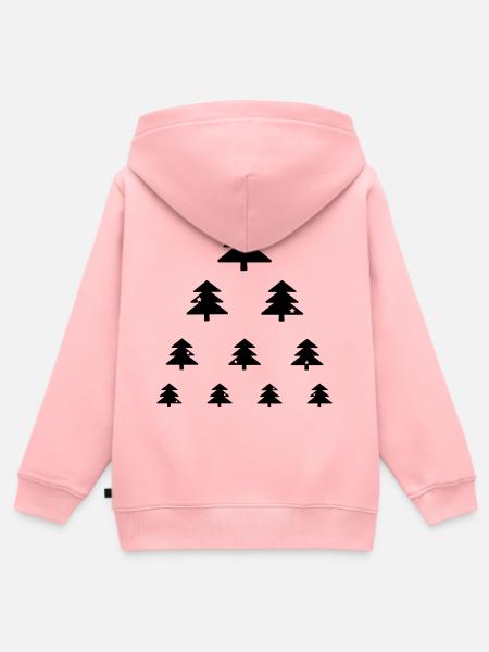 Weihnachtsbaum Sehtest - Kinder Premium Organic Zip Hoodie - Rosa
