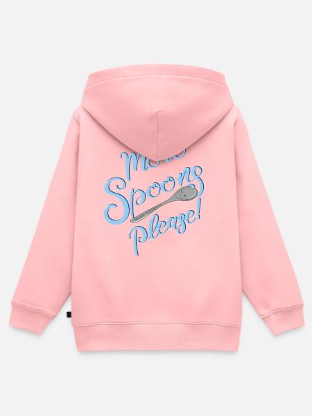 More Spoons please! - Kinder Premium Organic Zip Hoodie - Rosa