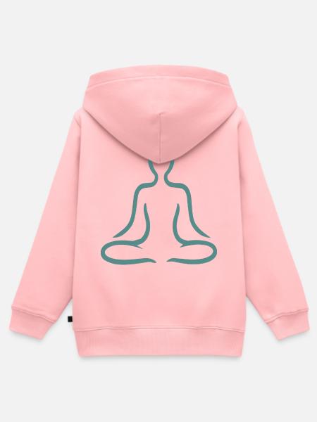 Yoga Und Meditation - Kinder Premium Organic Zip Hoodie - Rosa