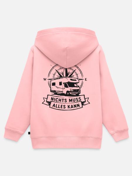 Nichts muss, alles kann Camper - Kinder Premium Organic Zip Hoodie - Rosa