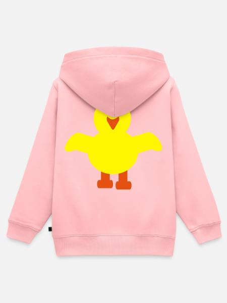 Süsse Ente - Kinder Premium Organic Zip Hoodie - Rosa